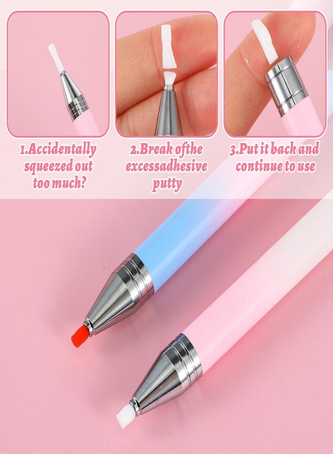 DOPENSPI 2PCS Rhinestone Picker Tool, Refillable Diamond Art Wax Pen with 6PCS Wax Refills Rhinestones Pickup Tool Diamonds Art Pens Nail Arts Rhinestone Dotting Pen for Nail and Diamond Paint Dotting - Image 5